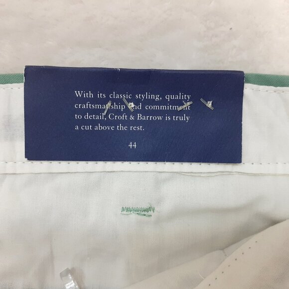 Croft & Barrow Shorts Easy Care Comfort Waist Mens 44 Flat Front Green NWT - Picture 7 of 9